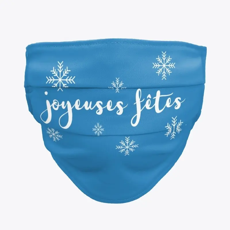 joyeuses fêtes with snowflakes