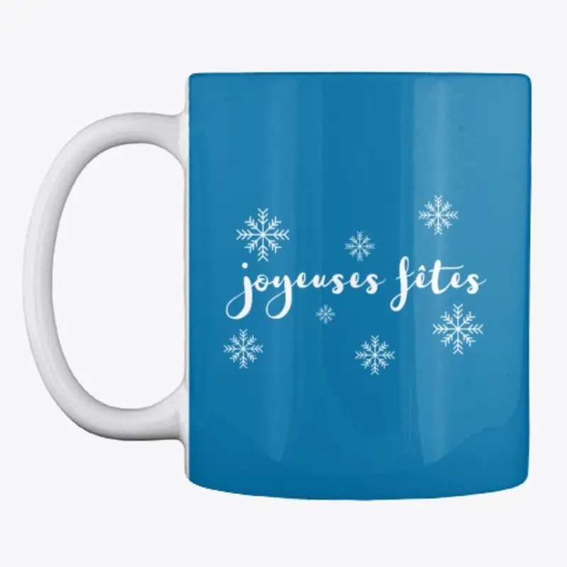 joyeuses fêtes with snowflakes